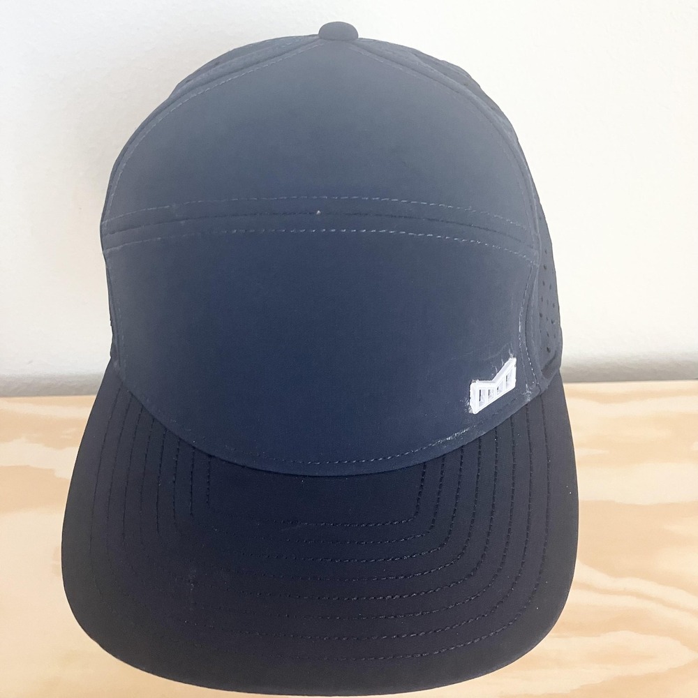 Melin Trenches Hydro Hat Cap Snap Back Mens Large Blue Water Resistant Tech